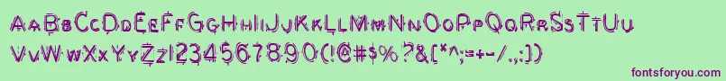 Berserkerc Font – Purple Fonts on Green Background