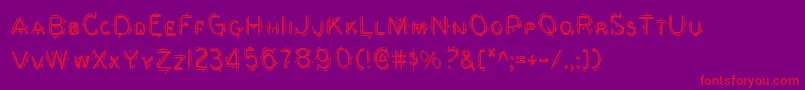 Berserkerc Font – Red Fonts on Purple Background