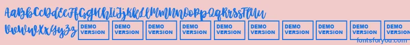 BetterTogetherScript Font – Blue Fonts on Pink Background