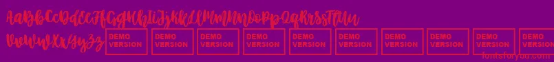 BetterTogetherScript Font – Red Fonts on Purple Background