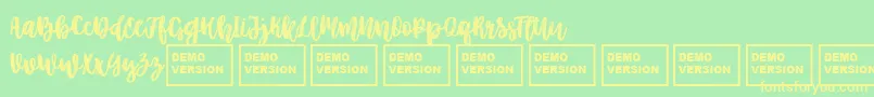 BetterTogetherScript Font – Yellow Fonts on Green Background