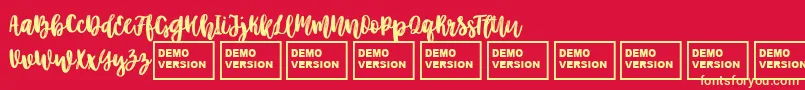 BetterTogetherScript Font – Yellow Fonts on Red Background