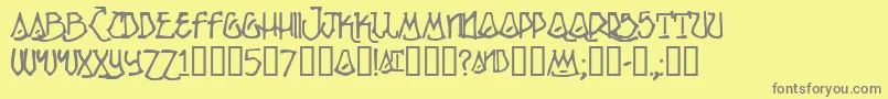 Czcionka Ripple – szare czcionki na żółtym tle