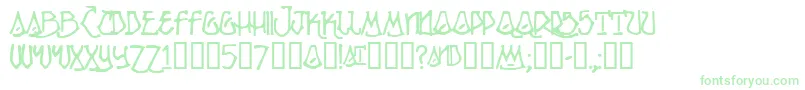 Ripple Font – Green Fonts on White Background