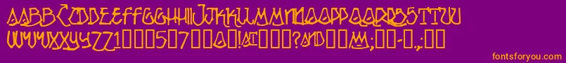 Ripple Font – Orange Fonts on Purple Background