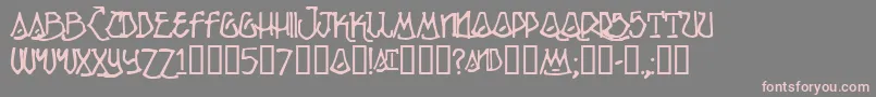 Ripple Font – Pink Fonts on Gray Background