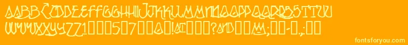 fuente Ripple – Fuentes Amarillas Sobre Fondo Naranja