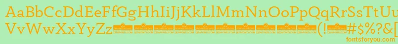 AnaphoraRegularTrial Font – Orange Fonts on Green Background