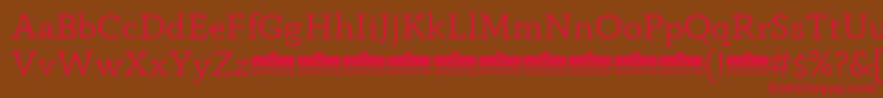 AnaphoraRegularTrial Font – Red Fonts on Brown Background