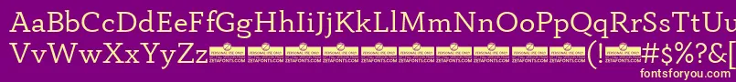 AnaphoraRegularTrial Font – Yellow Fonts on Purple Background