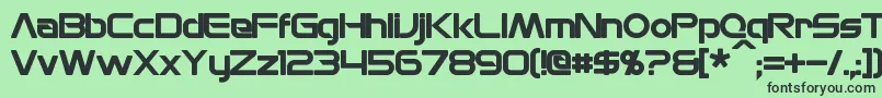 MonsOlympiaBold Font – Black Fonts on Green Background