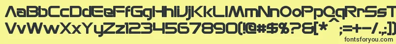 MonsOlympiaBold Font – Black Fonts on Yellow Background