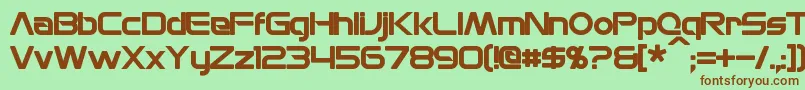 MonsOlympiaBold Font – Brown Fonts on Green Background