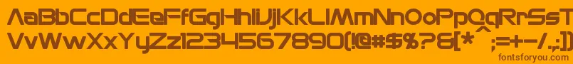 MonsOlympiaBold Font – Brown Fonts on Orange Background