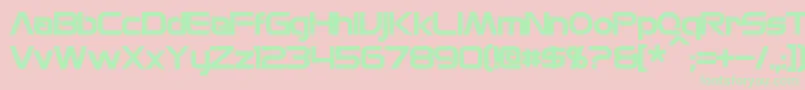 MonsOlympiaBold Font – Green Fonts on Pink Background