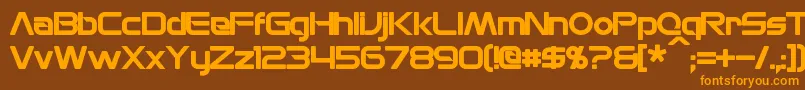 MonsOlympiaBold Font – Orange Fonts on Brown Background