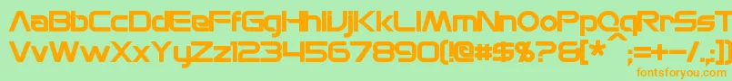 MonsOlympiaBold Font – Orange Fonts on Green Background