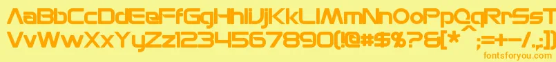 MonsOlympiaBold Font – Orange Fonts on Yellow Background