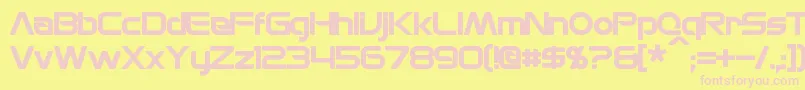 MonsOlympiaBold Font – Pink Fonts on Yellow Background