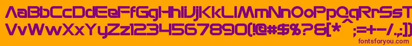 MonsOlympiaBold Font – Purple Fonts on Orange Background