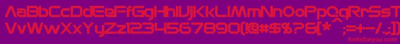 MonsOlympiaBold Font – Red Fonts on Purple Background