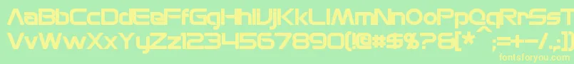MonsOlympiaBold Font – Yellow Fonts on Green Background