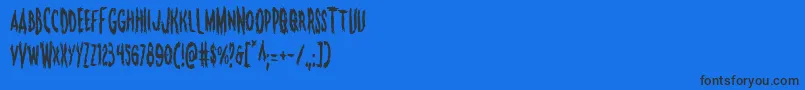Monsteramacond Font – Black Fonts on Blue Background