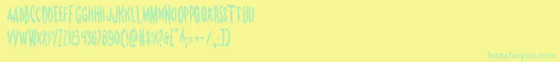 Шрифт Monsteramacond – зелёные шрифты на жёлтом фоне