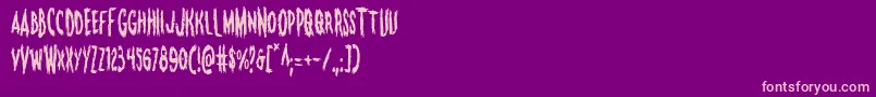 Monsteramacond Font – Pink Fonts on Purple Background