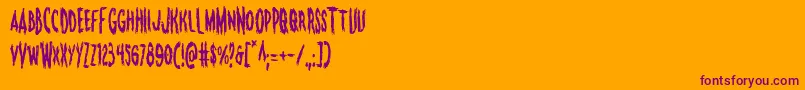 Monsteramacond Font – Purple Fonts on Orange Background