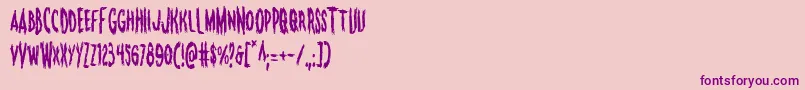 Monsteramacond Font – Purple Fonts on Pink Background