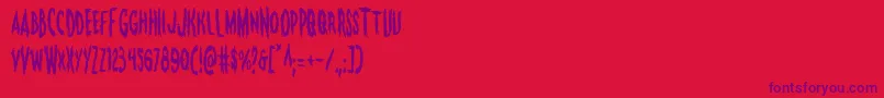 Monsteramacond Font – Purple Fonts on Red Background