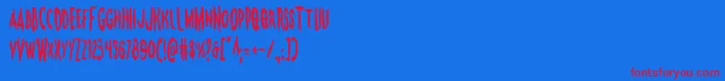 フォントMonsteramacond – 赤い文字の青い背景
