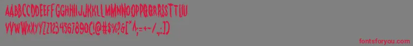 Monsteramacond-Schriftart – Rote Schriften auf grauem Hintergrund