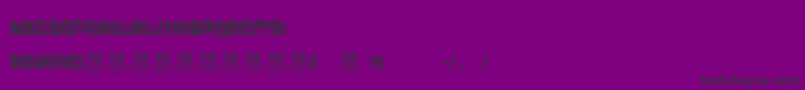 フォントCrozzoePersonalUse – 紫の背景に黒い文字