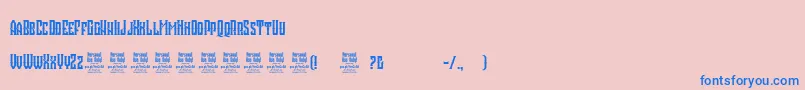 フォントCrozzoePersonalUse – ピンクの背景に青い文字