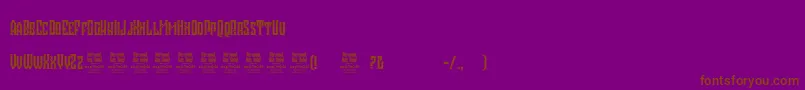 Czcionka CrozzoePersonalUse – brązowe czcionki na fioletowym tle