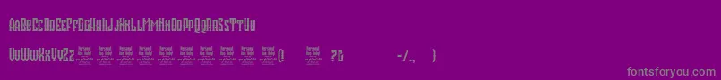 フォントCrozzoePersonalUse – 紫の背景に灰色の文字