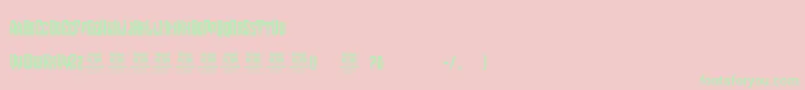 Czcionka CrozzoePersonalUse – zielone czcionki na różowym tle
