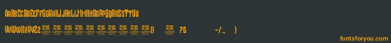 フォントCrozzoePersonalUse – 黒い背景にオレンジの文字