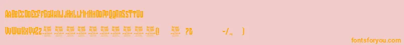 Шрифт CrozzoePersonalUse – оранжевые шрифты на розовом фоне