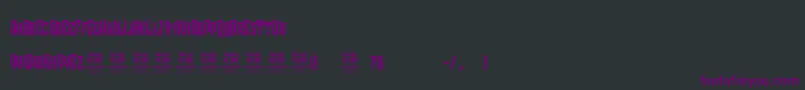 Czcionka CrozzoePersonalUse – fioletowe czcionki na czarnym tle