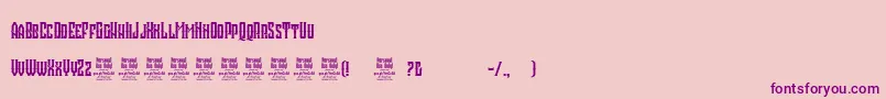 CrozzoePersonalUse-Schriftart – Violette Schriften auf rosa Hintergrund