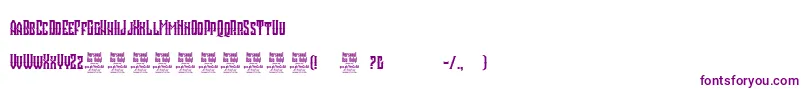 CrozzoePersonalUse-Schriftart – Violette Schriften auf weißem Hintergrund