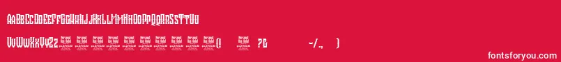 CrozzoePersonalUse Font – White Fonts on Red Background