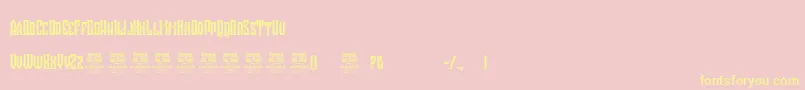 CrozzoePersonalUse-fontti – keltaiset fontit vaaleanpunaisella taustalla