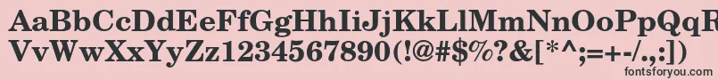 TexgyrescholaBold Font – Black Fonts on Pink Background