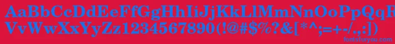 TexgyrescholaBold Font – Blue Fonts on Red Background