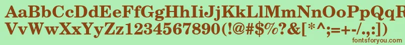 TexgyrescholaBold Font – Brown Fonts on Green Background