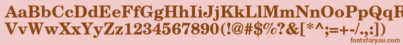 TexgyrescholaBold Font – Brown Fonts on Pink Background